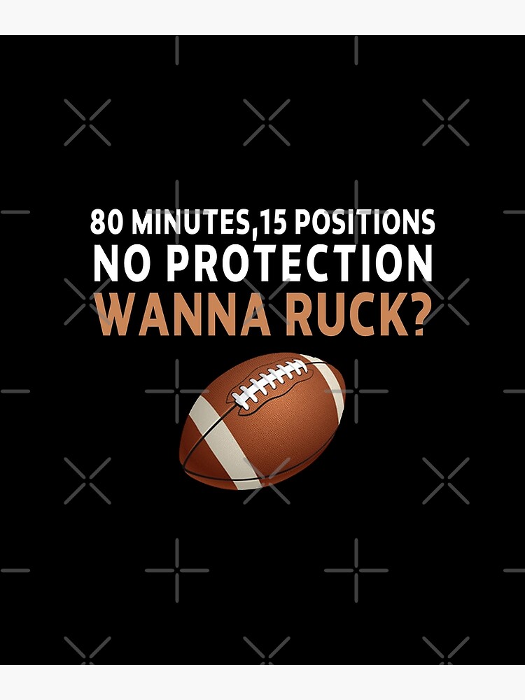 "American Football Rugby 80 Minutes Wanna Ruck Geschenk sarkastisch