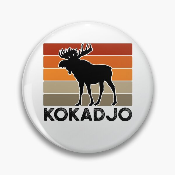 Artikelvorschau, Kokadjo Maine Elch Retro Sonnenuntergang Elch Wildnis entworfen und verkauft von Rabbitti.