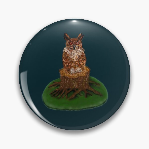Item preview, Hand drawn Owl on a stomp designed and sold by AADesigning.