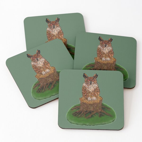 Item preview, Hand drawn Owl on a stomp designed and sold by AADesigning.
