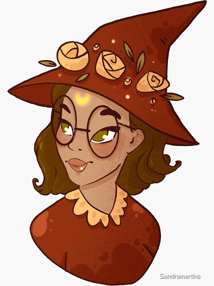 Thumbnail 3 of 3, Sticker, Red Witch designed and sold by Sandramartins.