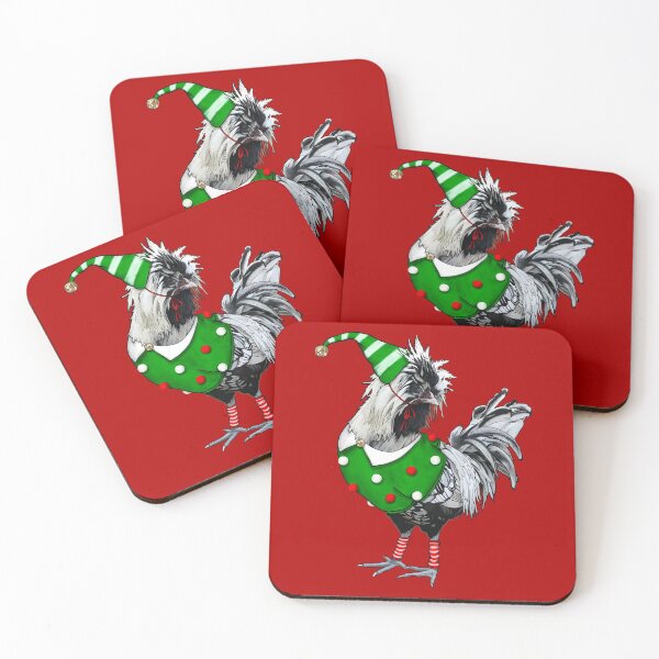 Item preview, Silver Laced Polish Rooster Dressed As Elf With Leg Warmers designed and sold by iamgirl1.