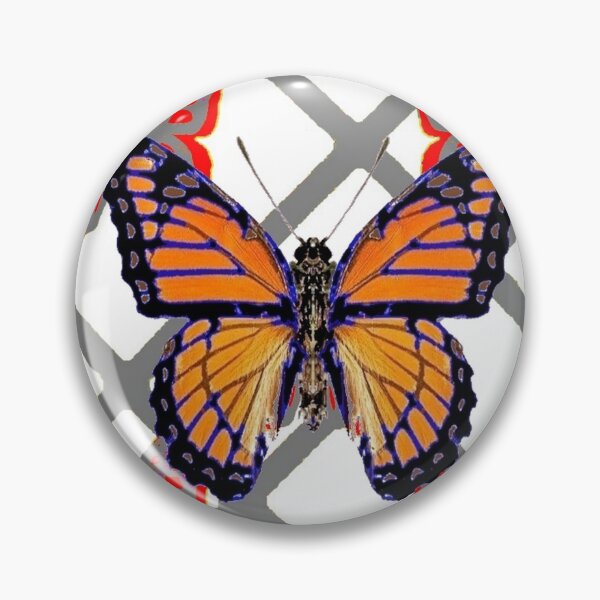 Item preview, GOLDEN MONARCH BUTTERFLY GREY PATTERN ABSTRACT ART designed and sold by sharlesart.
