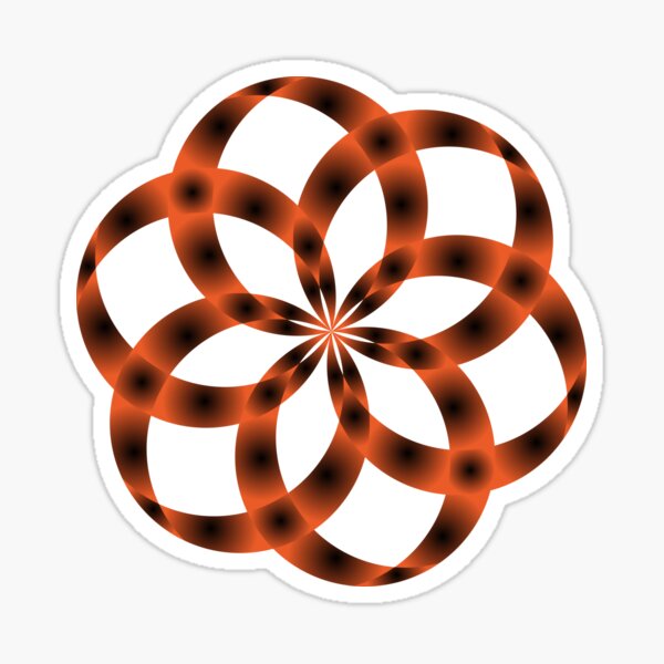 Rings In Dark Orange And Black Sticker By Amy Ghazy Redbubble