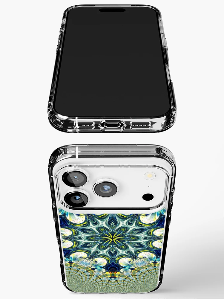 Thumbnail 3 of 5, iPhone Case, Winter Blue Snowflake designed and sold by RAdley21.