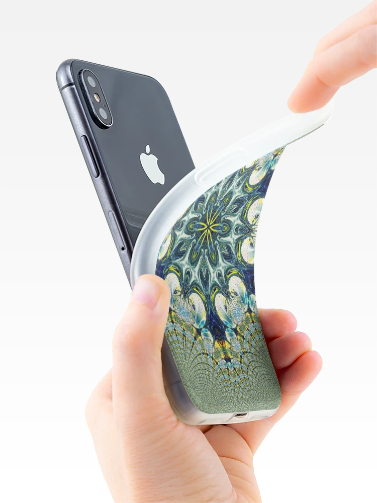 Thumbnail 4 of 5, iPhone Case, Winter Blue Snowflake designed and sold by RAdley21.
