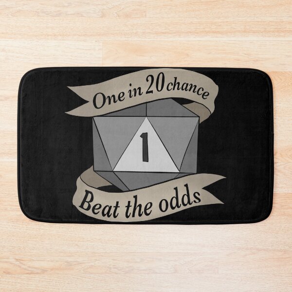 Item preview, One in twenty chance one d20 on black designed and sold by GnomelyDragon.