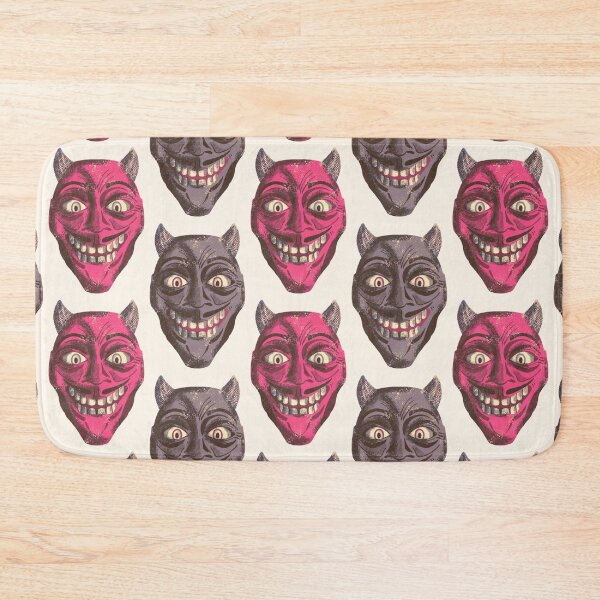 Item preview, Red and grey devil heads designed and sold by RetroRudolphs.