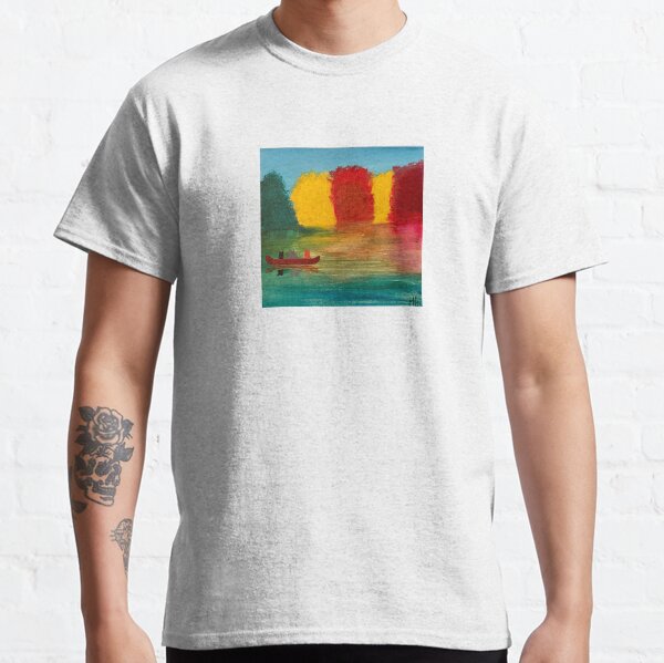 Three Cats Canoeing on a Lake Classic T-Shirt