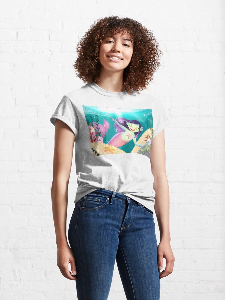 Thumbnail 4 of 7, Classic T-Shirt, Summer Mermaid designed and sold by Sandramartins.