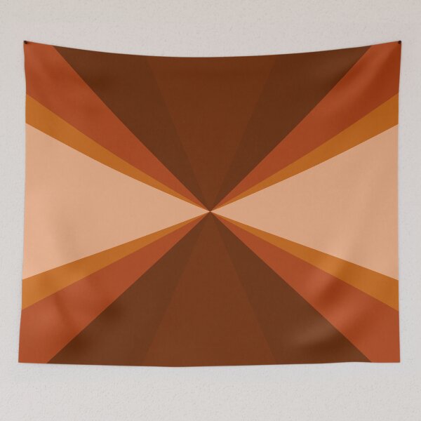 Item preview, Retro Inspired Triangle Design, Autumn Tones #1 designed and sold by bubblyshades.