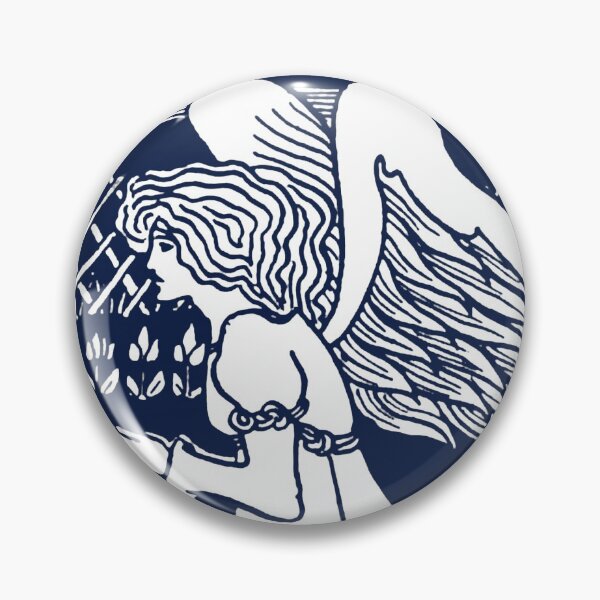 Item preview, Aubrey Beardsley Christmas Angel Blue designed and sold by Pixelchicken.