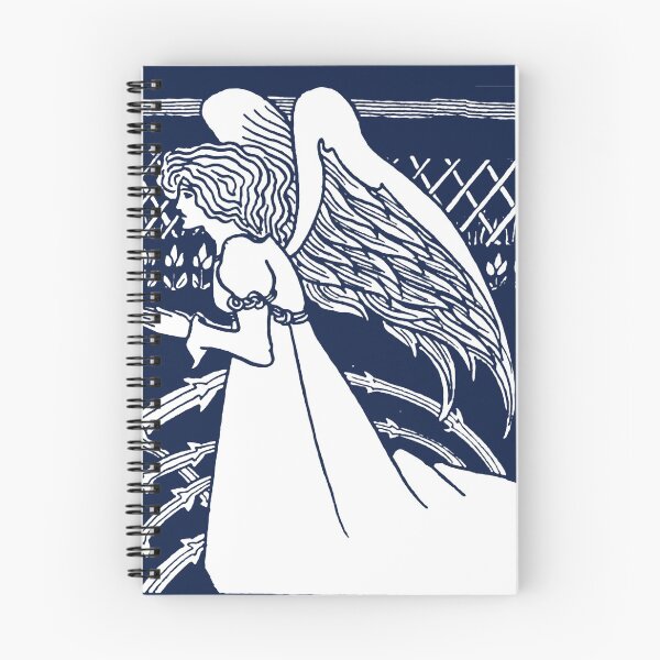 Item preview, Aubrey Beardsley Christmas Angel Blue designed and sold by Pixelchicken.