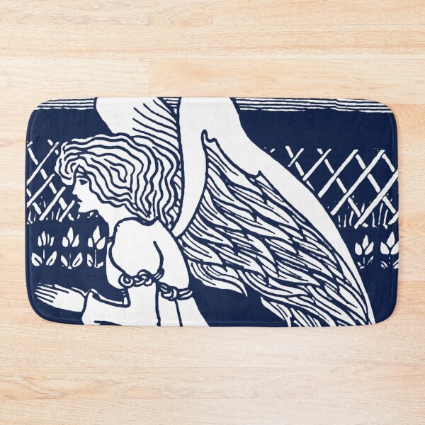Item preview, Aubrey Beardsley Christmas Angel Blue designed and sold by Pixelchicken.