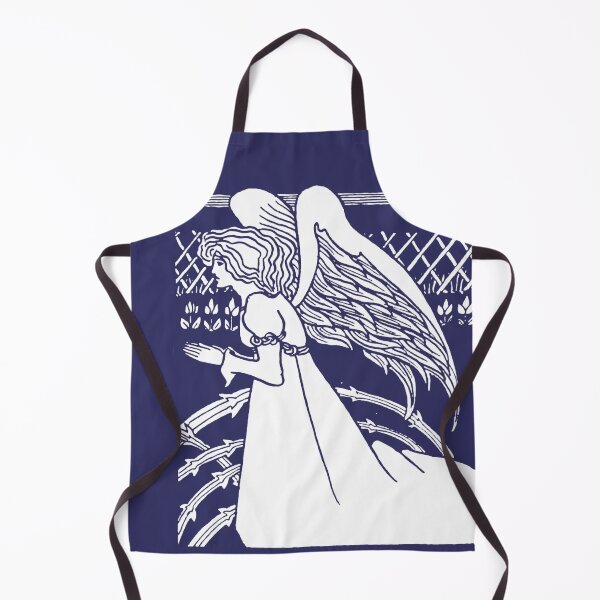Item preview, Aubrey Beardsley Christmas Angel Blue designed and sold by Pixelchicken.