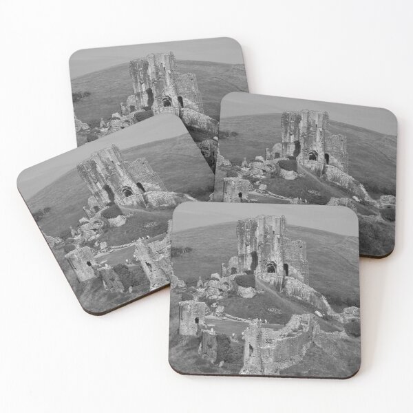 Item preview, Corfe Castle in monochrome designed and sold by cdkphotos.