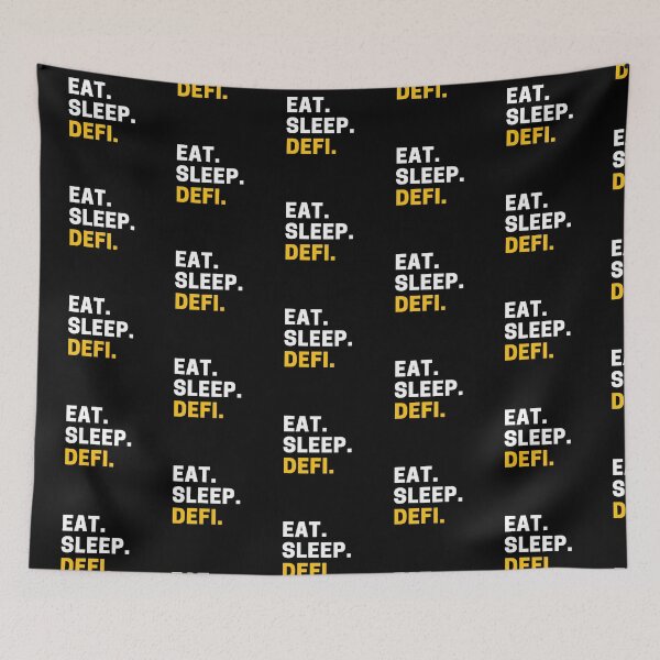 Item preview, Eat, Sleep, DeFi designed and sold by reallyrealnow.
