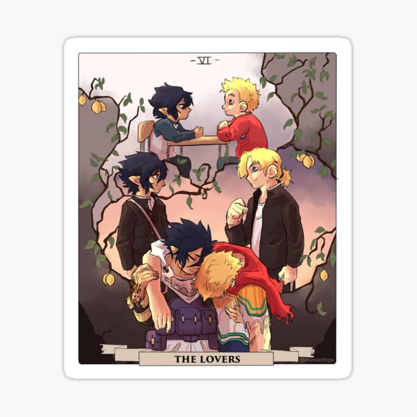 Vista previa del artículo con la obra «Los amantes - Tarot», diseñado y vendido por menachips.