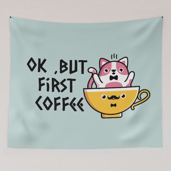 Item preview, Ok , But First Coffee 2 designed and sold by Nesro34.