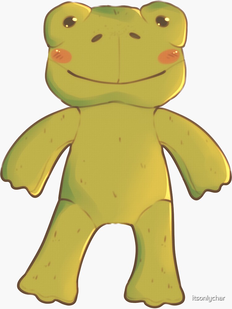 frog plushie Sticker for Sale by itsonlychar