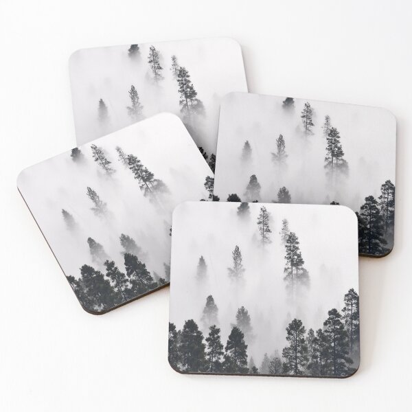 Item preview, Cloudy Snowy Black And White View designed and sold by misskholeta.
