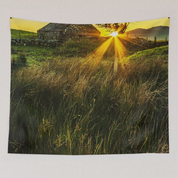 Item preview, Old Barn Ruin Sunset designed and sold by LluniauDafyddEm.