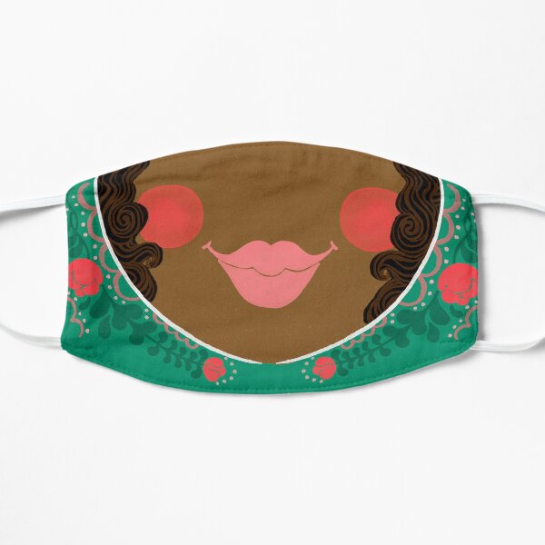 Stacking Doll - Brown Green and Red Flat Mask