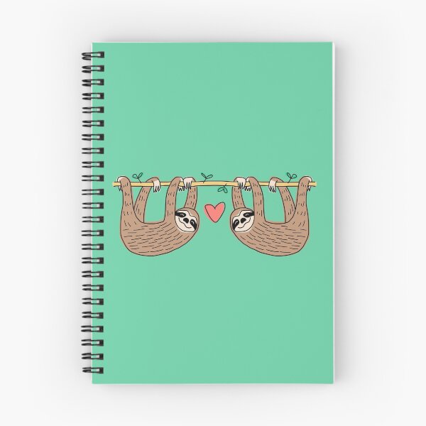 Item preview, Sloth Couple Hanging Together designed and sold by HappyCatPrints.