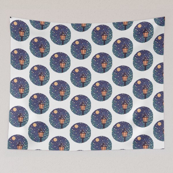 Item preview, Snowy Night with a beautiful moon pixel art designed and sold by ArtiLand.