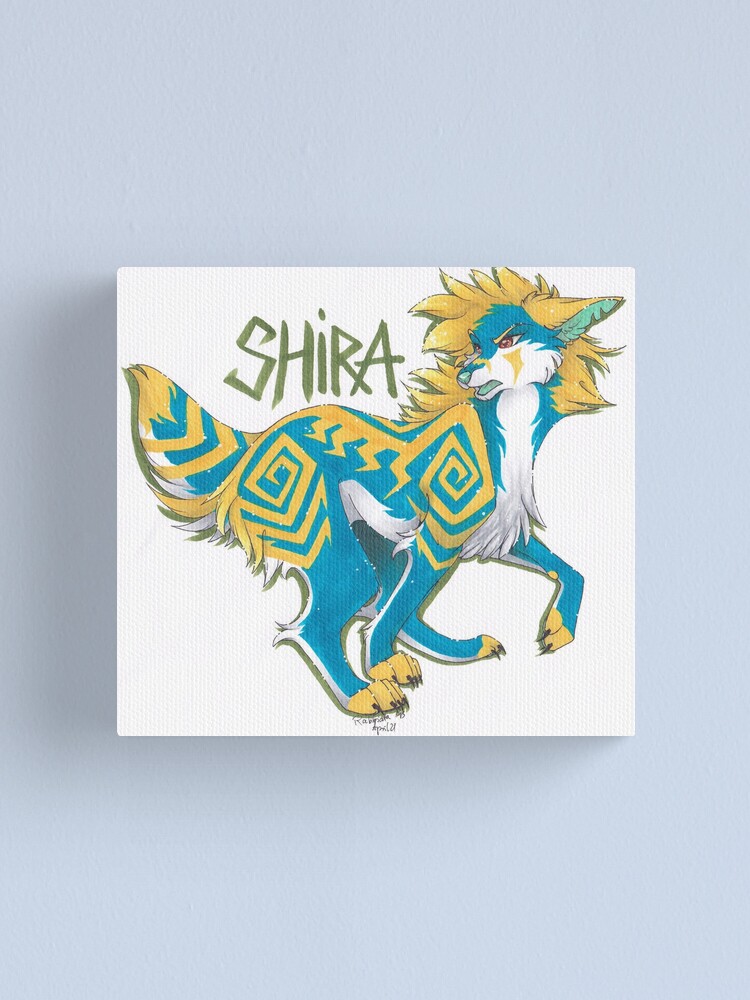 Thumbnail 1 of 3, Canvas Print, Fantasy wolf designed and sold by Rabbiata.