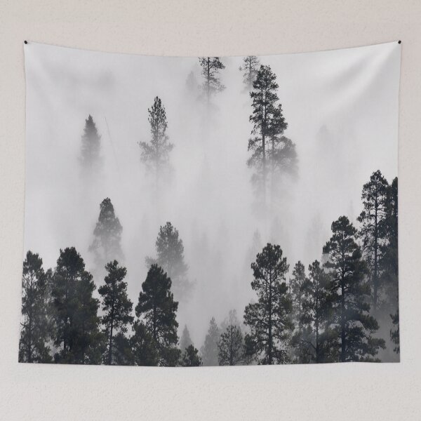 Item preview, Cloudy Snowy Black And White View designed and sold by misskholeta.