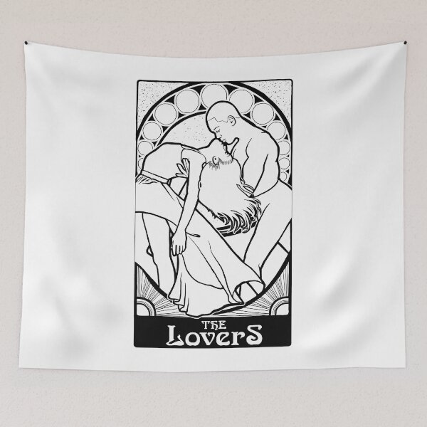 Item preview, The Lovers - Black print designed and sold by Lyndsey Hughes.