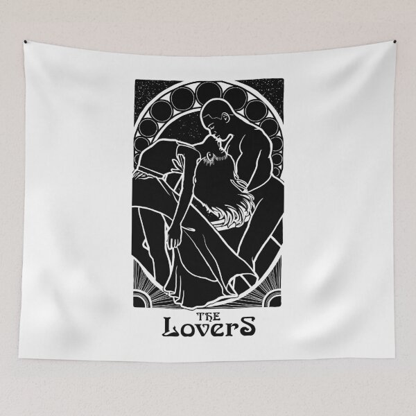 Item preview, The Lovers - White print designed and sold by Lyndsey Hughes.