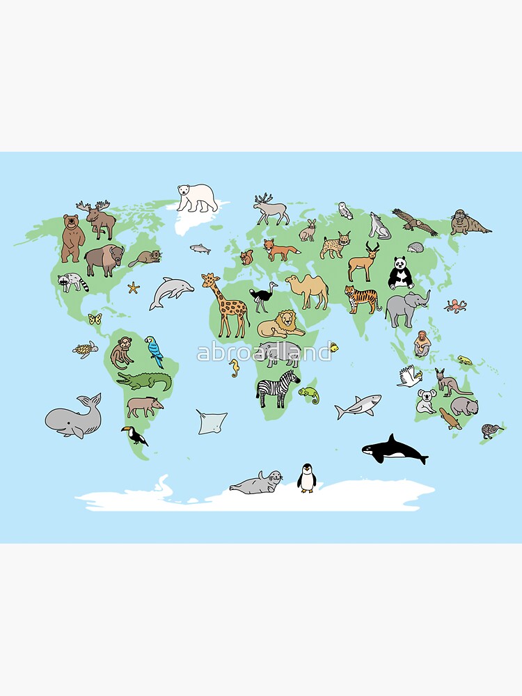 Animal Worldmap by abroadland