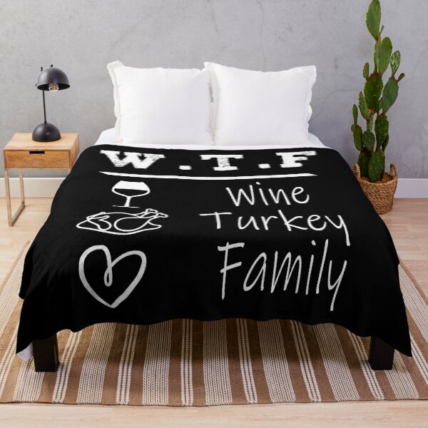 Item preview, WTF Wine Turkey Family Funny Thanksgiving Day Tee designed and sold by illustrapho.