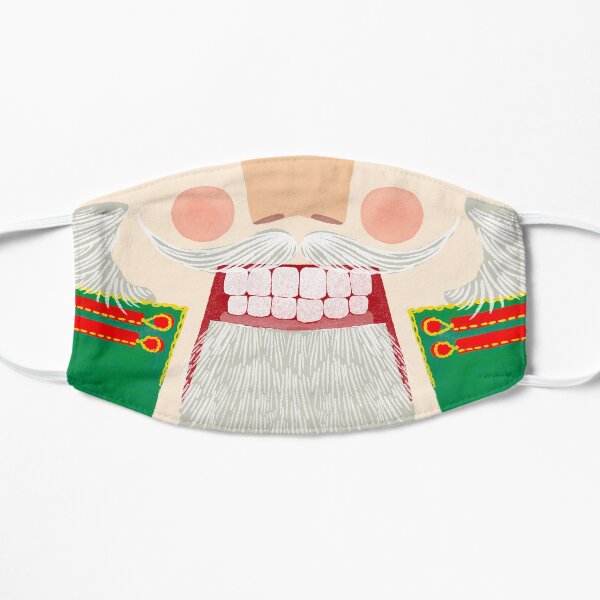 Nutcracker - Cream Red Green Flat Mask