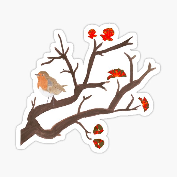 Festive Forest Pattern Sticker