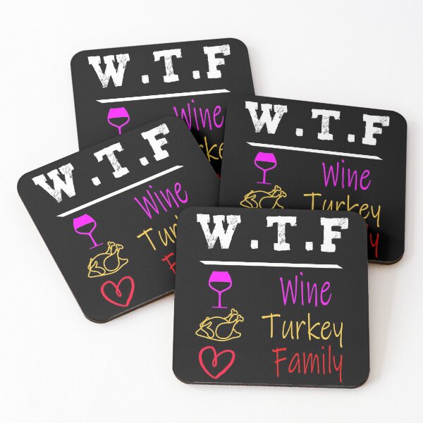 Item preview, WTF Wine Turkey Family Funny Thanksgiving Day Tee designed and sold by illustrapho.