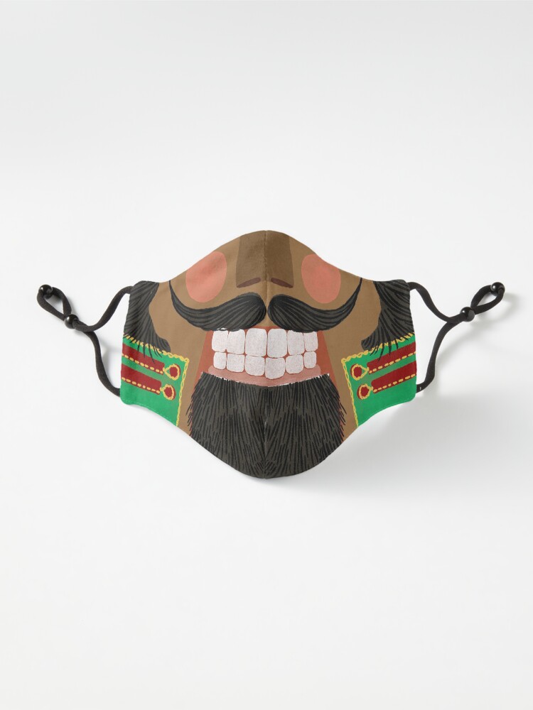 Alternate view of Nutcracker - Brown Red Green Mask
