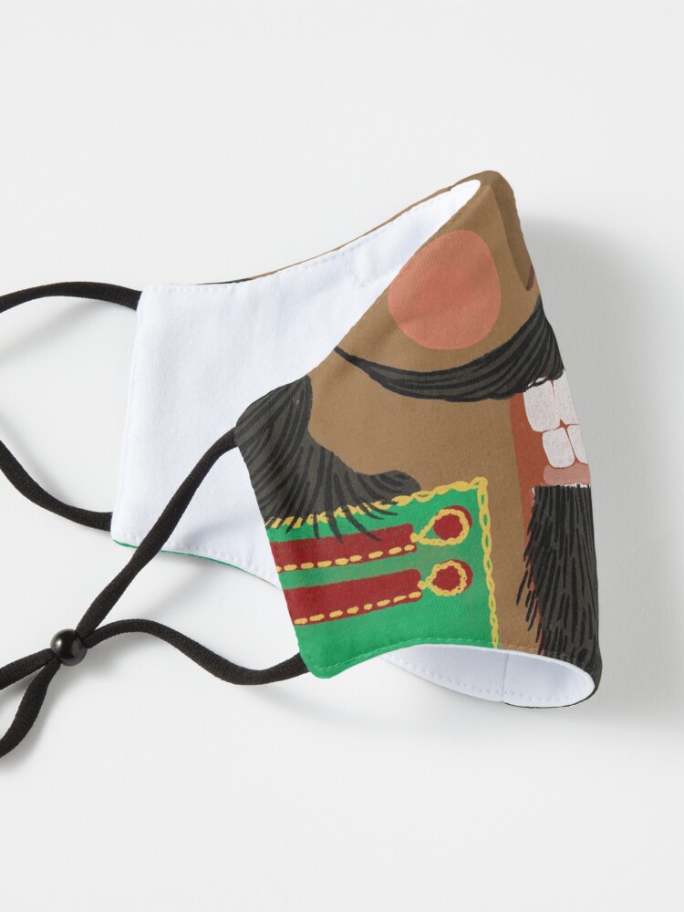 Alternate view of Nutcracker - Brown Red Green Mask