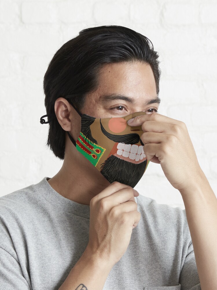 Alternate view of Nutcracker - Brown Red Green Mask