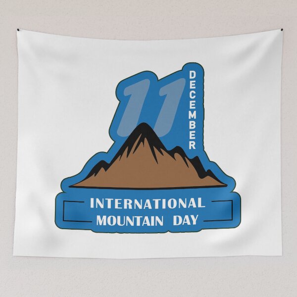 Item preview, International mountain day with blue background designed and sold by Martapp.