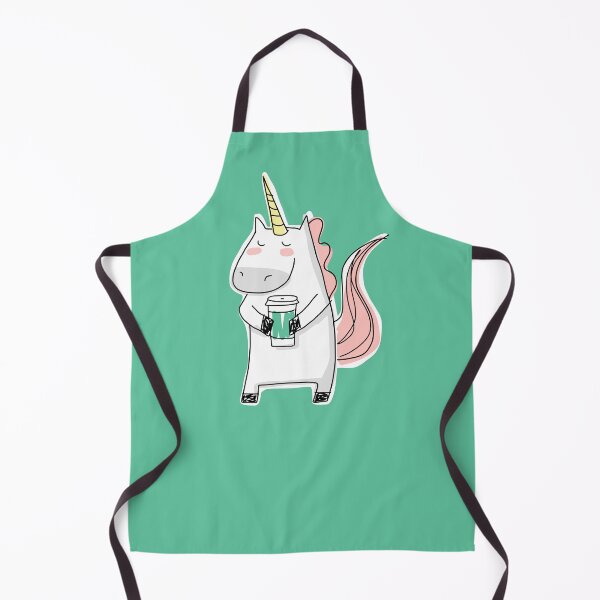 Item preview, Unicorn Holding a Coffee Cup designed and sold by HappyCatPrints.