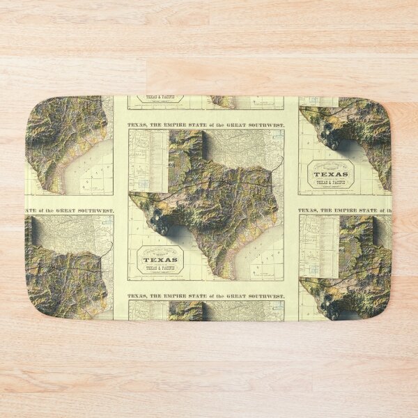 Item preview, 1876 Texas Relief Map 3D digitally-rendered designed and sold by ThinkAboutMaps.