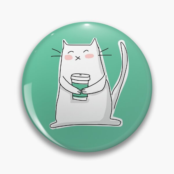 Item preview, Cat Holding a Coffee Cup designed and sold by HappyCatPrints.