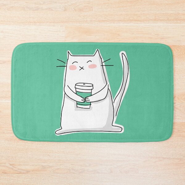 Item preview, Cat Holding a Coffee Cup designed and sold by HappyCatPrints.