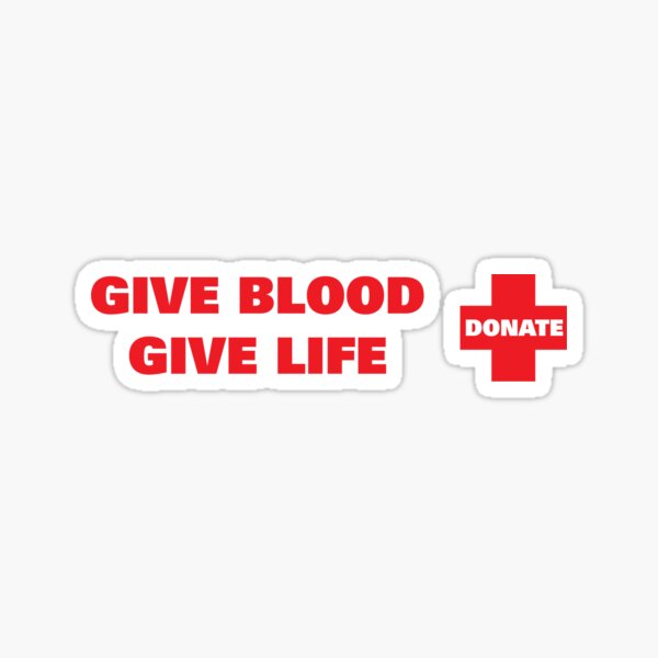 Blood Donation Stickers Redbubble - give blood roblox