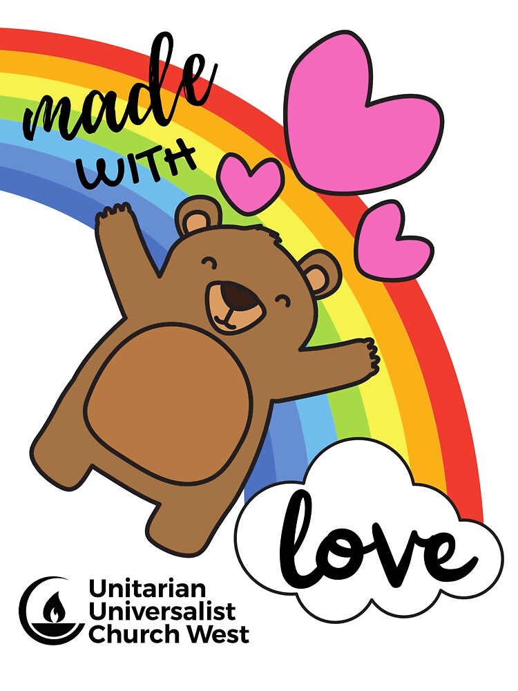 Thumbnail 2 of 2, Baby T-Shirt, Rainbow Bear - Made with Love designed and sold by UUCW.