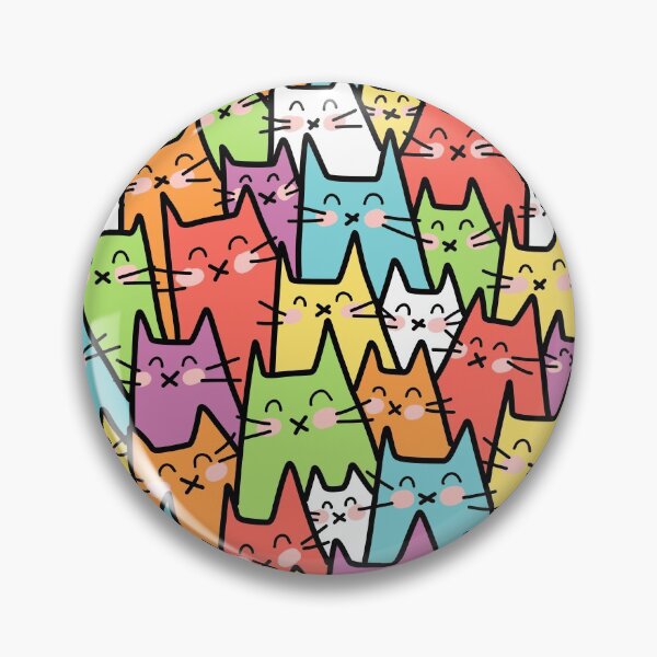 Item preview, Cat Party (Colorful 1) designed and sold by HappyCatPrints.