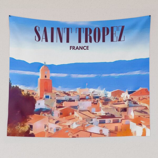 Item preview, Saint Tropez Streets designed and sold by Sofia-Draws.